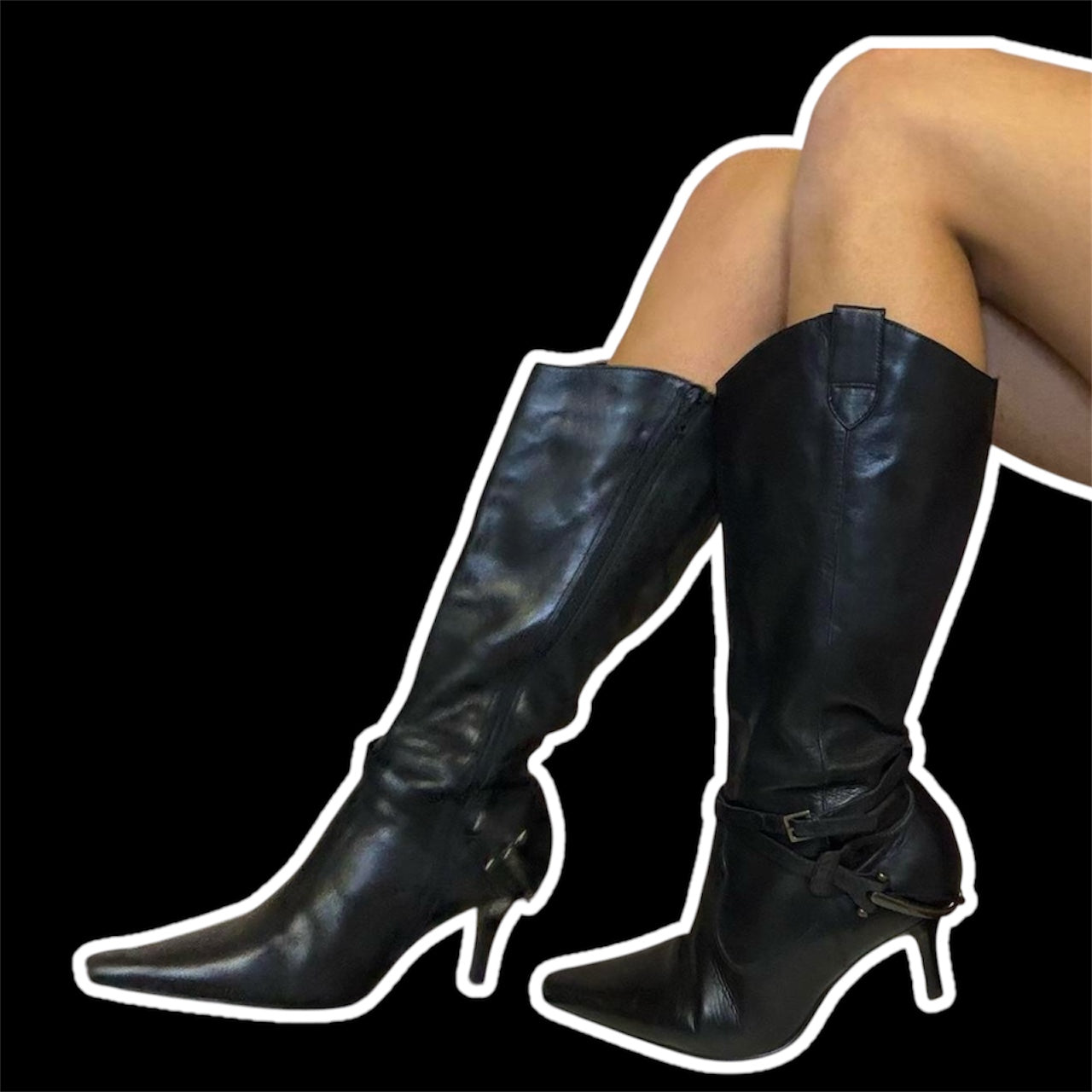 Vintage y2k leather boots by Flexsole Evan’s