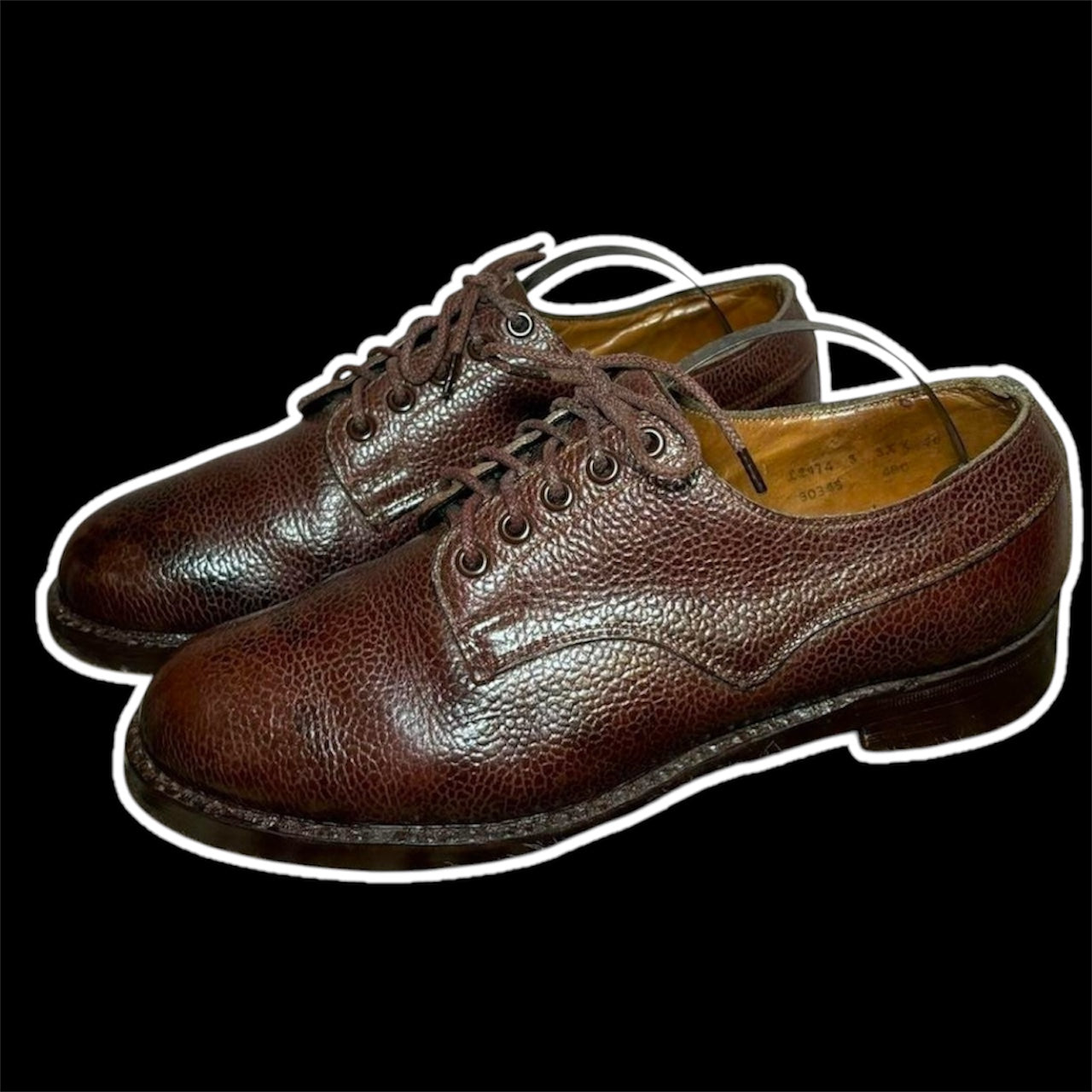 Vintage 1970s brown leather brogues