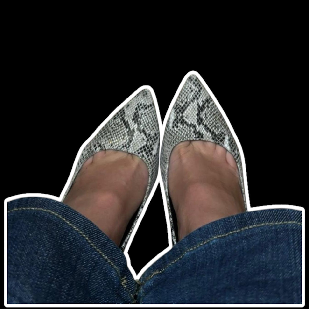 Vintage Y2k snakeskin heels by Dune