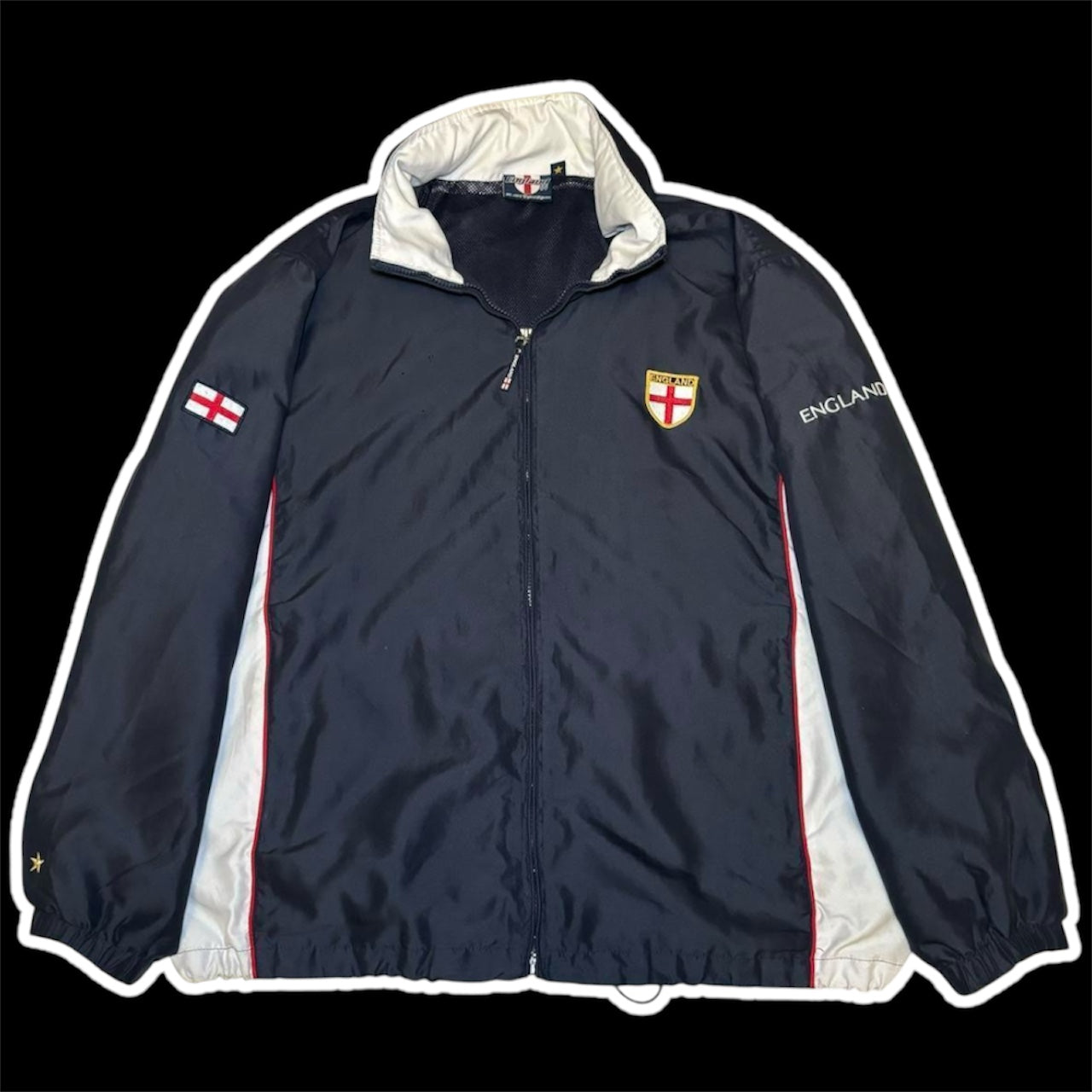 Vintage 2004 England Windbreaker Jacket / Zip Up
