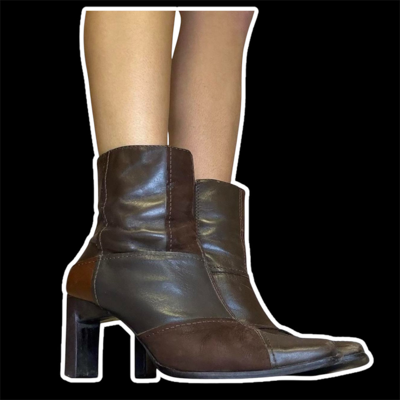 Vintage y2k leather ankle boots by Bronx