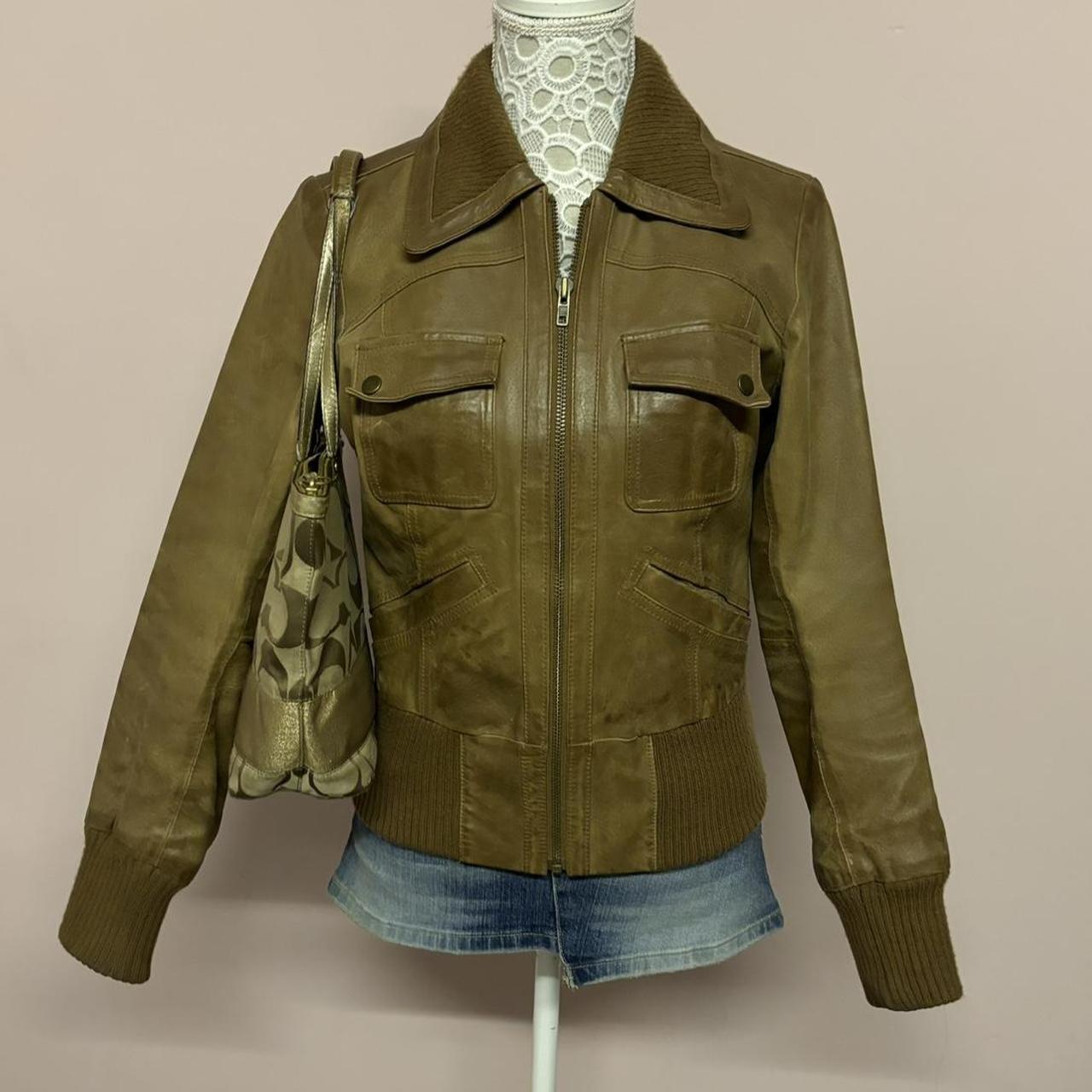 Vintage Y2K Leather Jacket by Vero Moda
