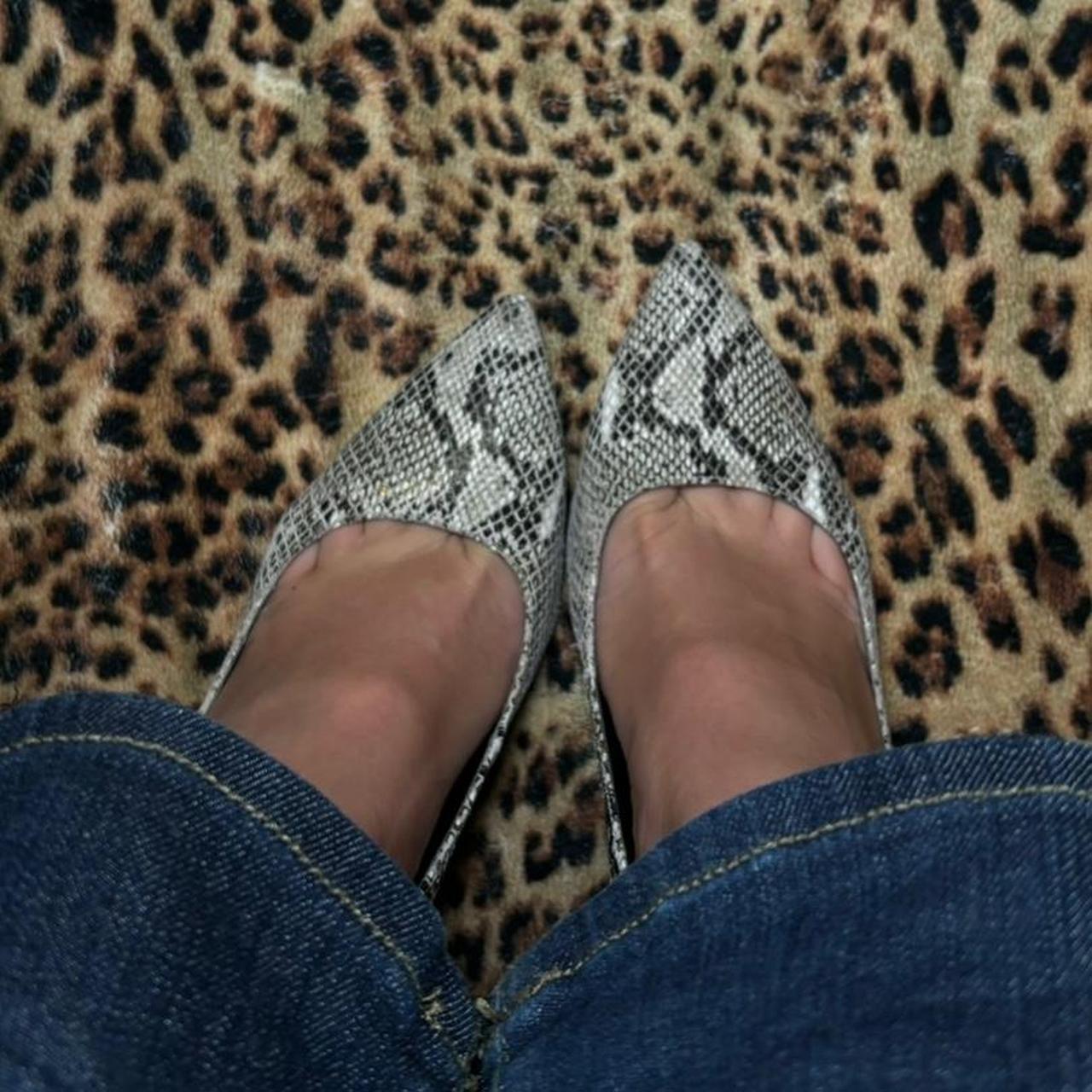 Vintage Y2k snakeskin heels by Dune