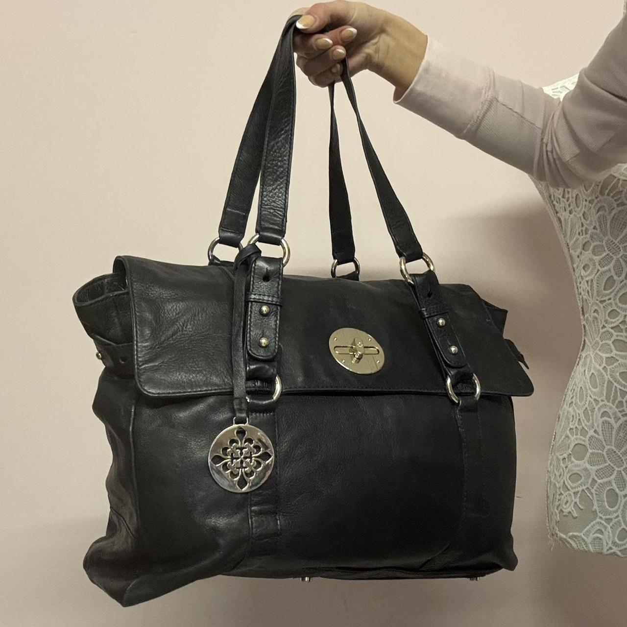Vintage y2k black leather shoulder bag by Patrick Cox