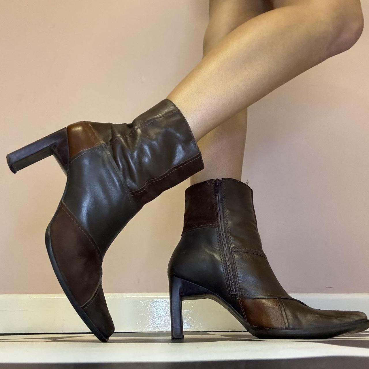 Vintage y2k leather ankle boots by Bronx