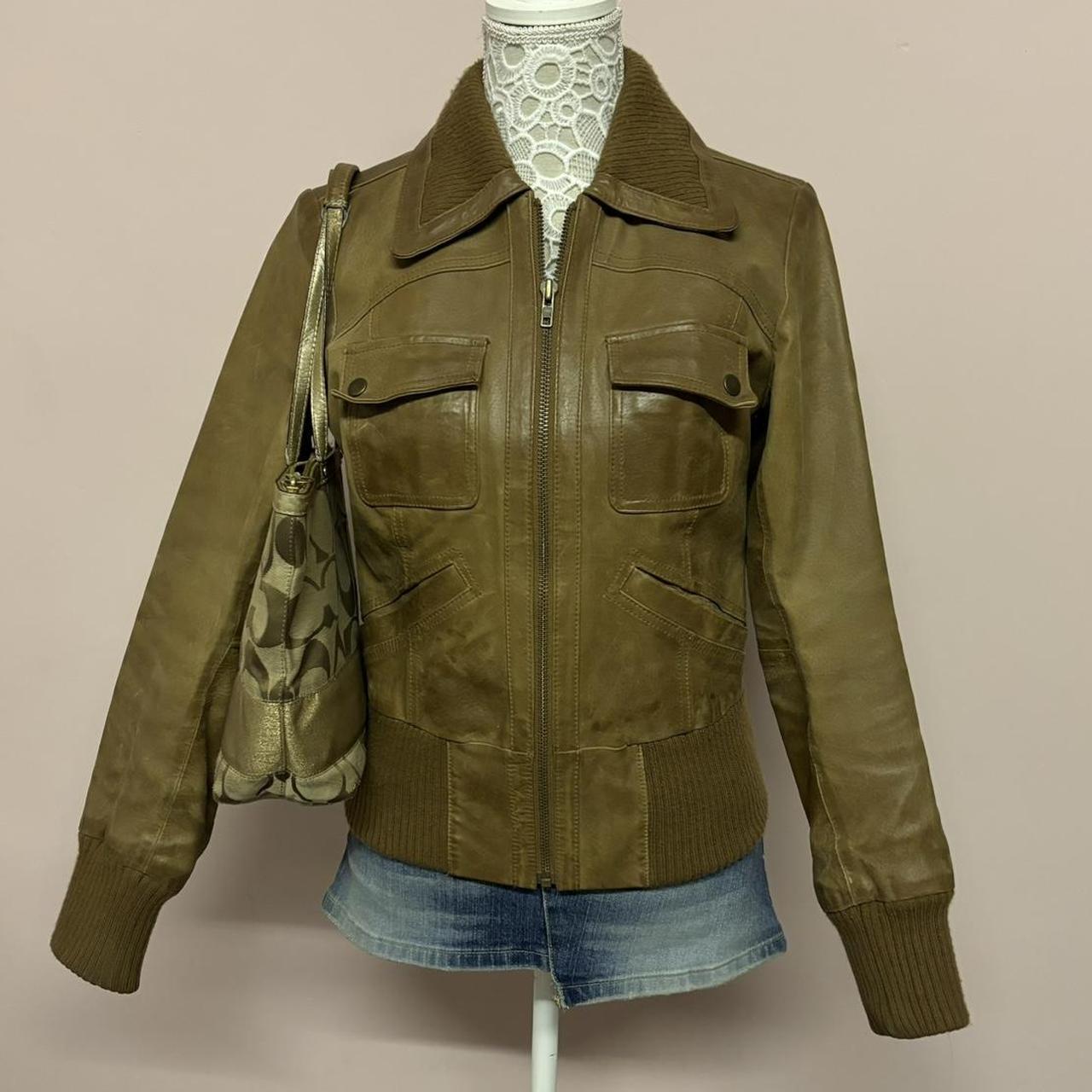 Vintage Y2K Leather Jacket by Vero Moda