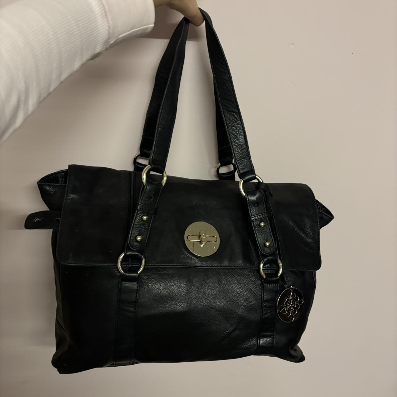 Vintage y2k black leather shoulder bag by Patrick Cox