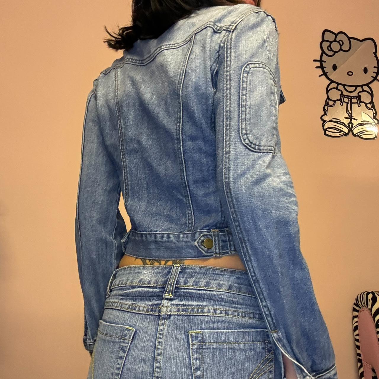 Vintage y2k denim jacket by Crafted