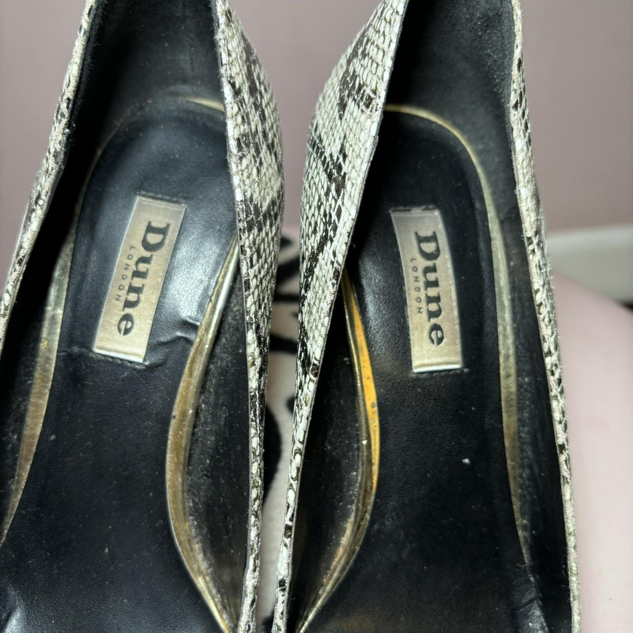 Vintage Y2k snakeskin heels by Dune