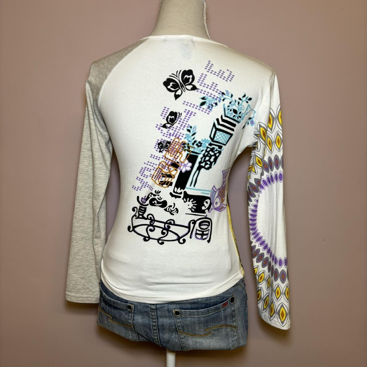 Y2k Custo Barcelona Graphic Long Sleeved Shirt
