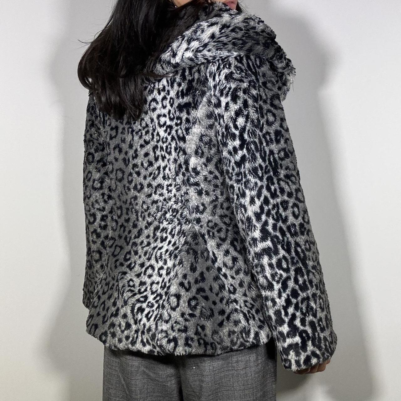 Vintage 2000s Leopard Print Fur Coat by Melody