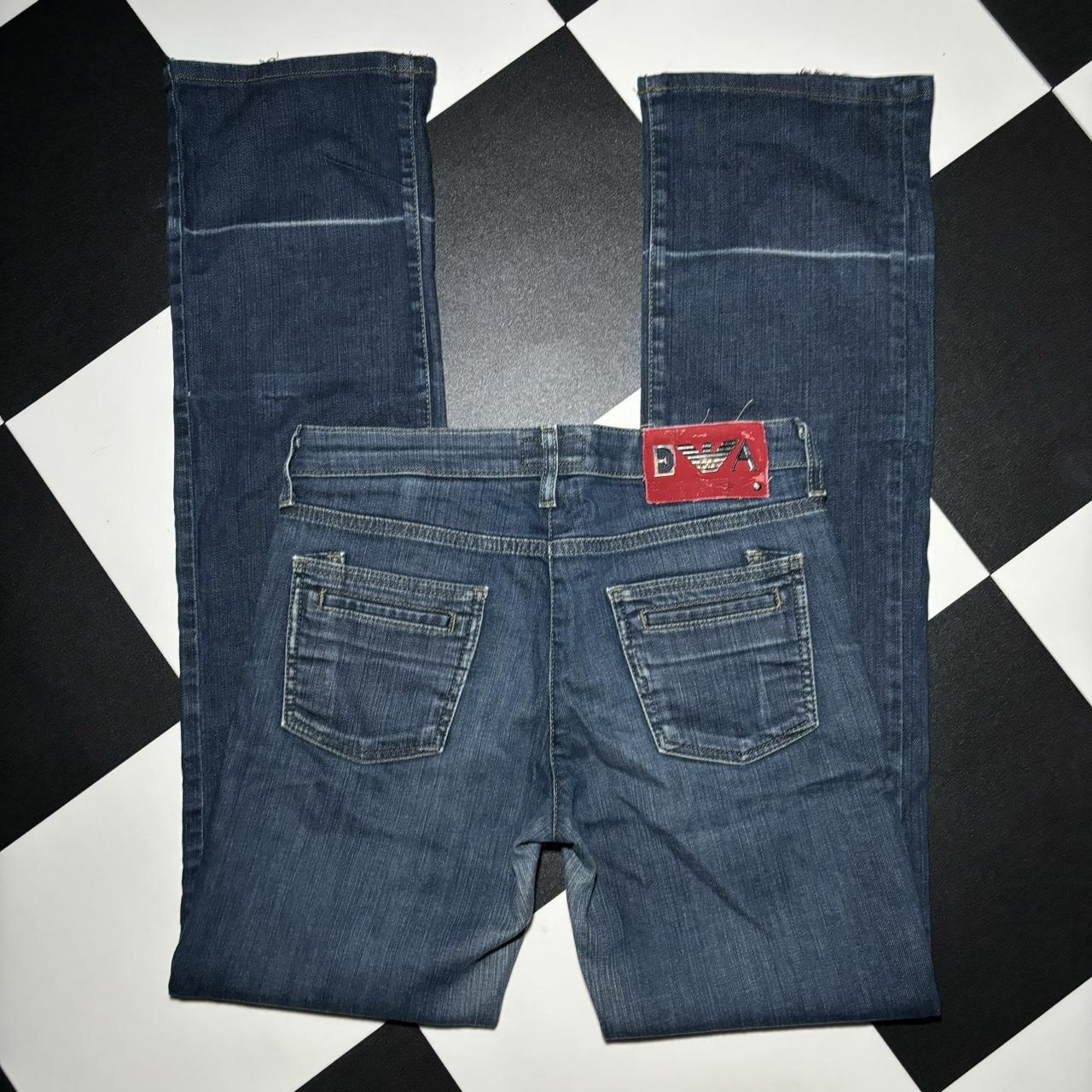 Navy Y2k Emporio Armani Low Rise Bootcut Jeans