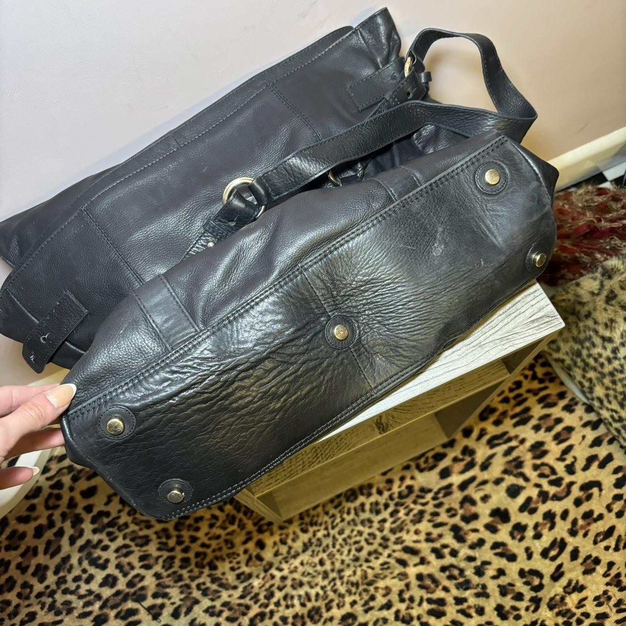 Vintage y2k black leather shoulder bag by Patrick Cox