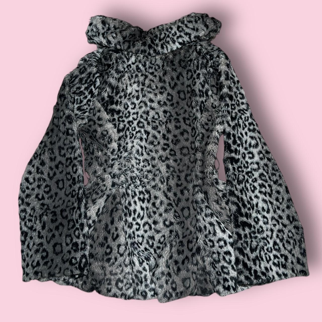 Vintage 2000s Leopard Print Fur Coat by Melody