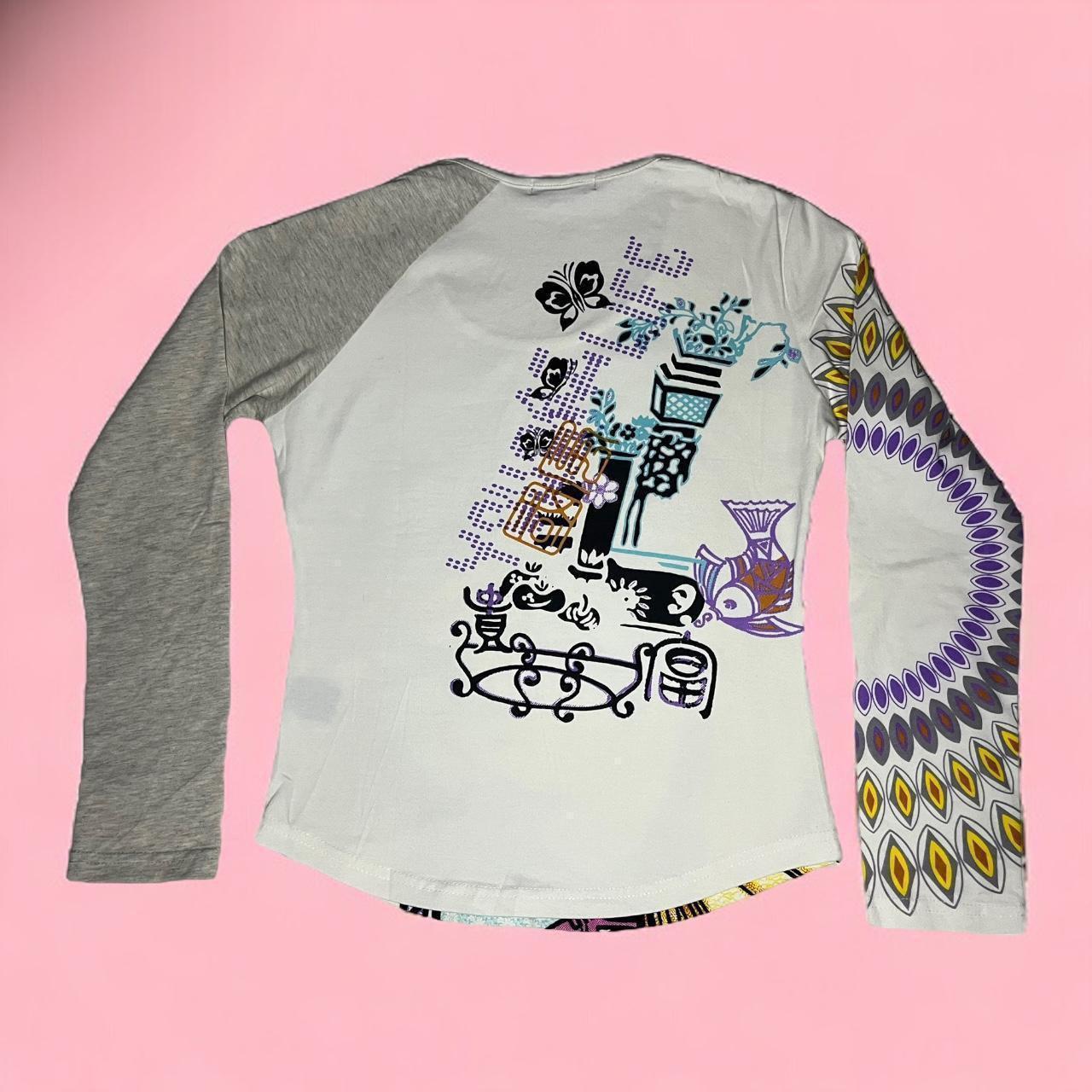 Y2k Custo Barcelona Graphic Long Sleeved Shirt