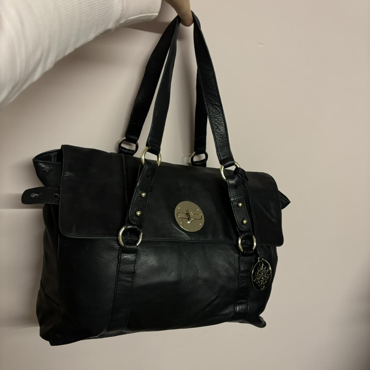 Vintage y2k black leather shoulder bag by Patrick Cox