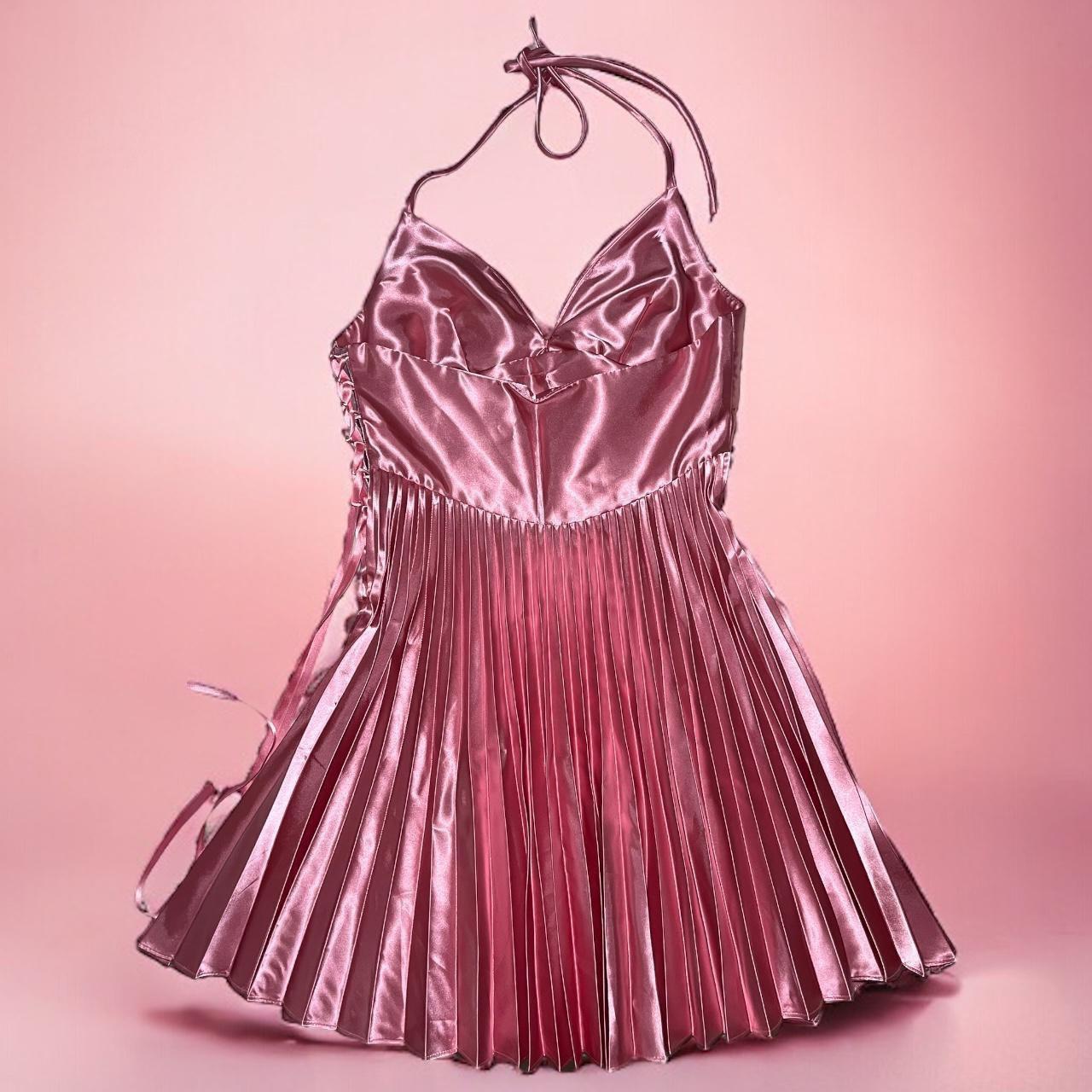 Blush Pink Satin Vintage Y2k Gunne Sax Dress