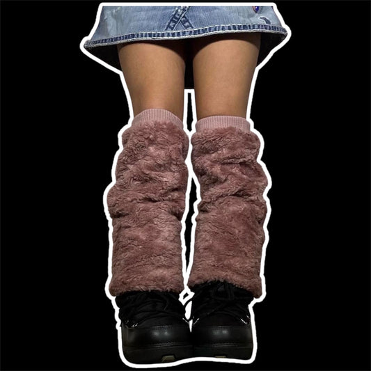 Vintage Y2k faux fur leg warmers