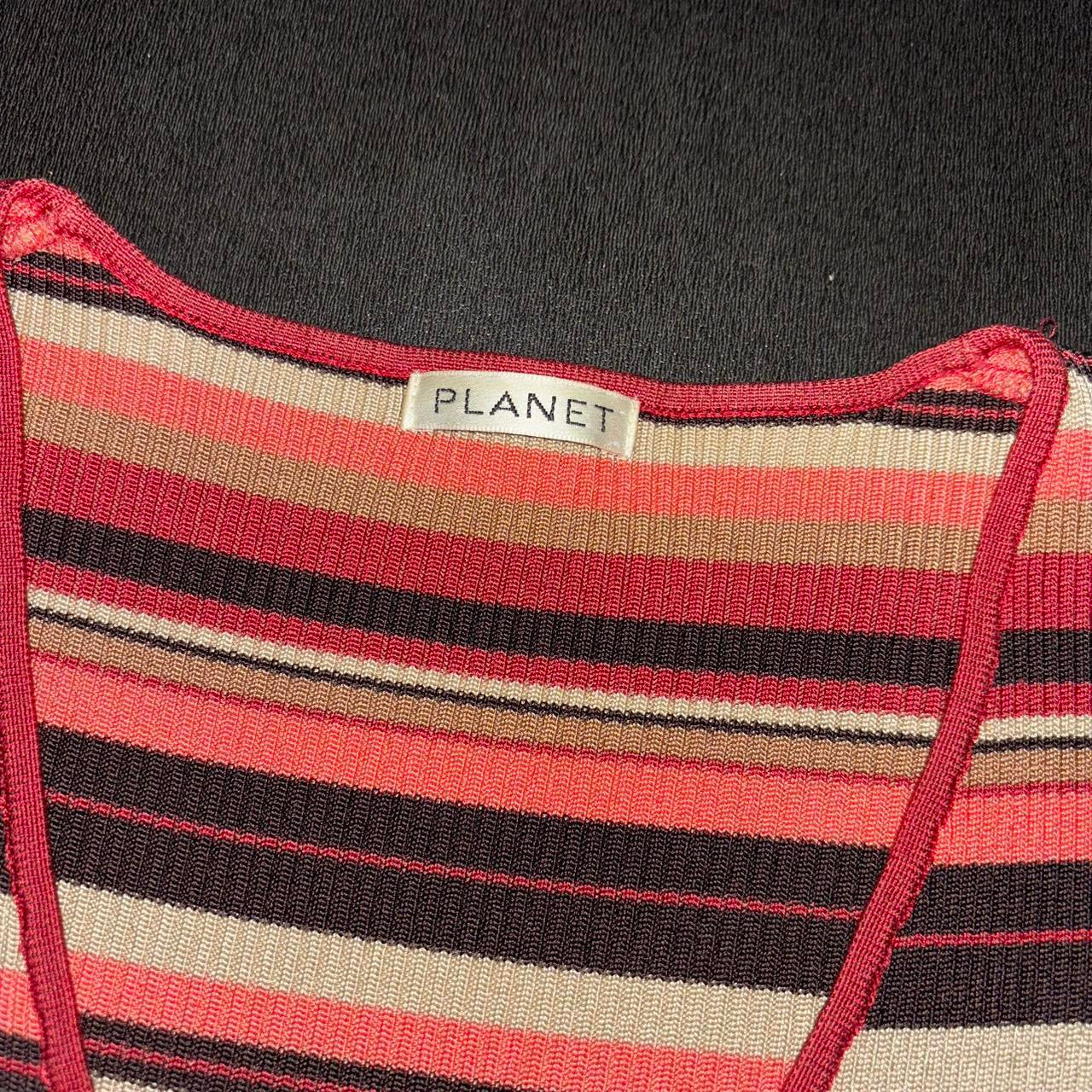 Vintage 1990s Striped V-Neck Cardigan