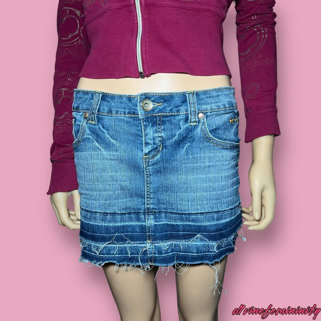 Vintage Y2k Denim Mini Skirt