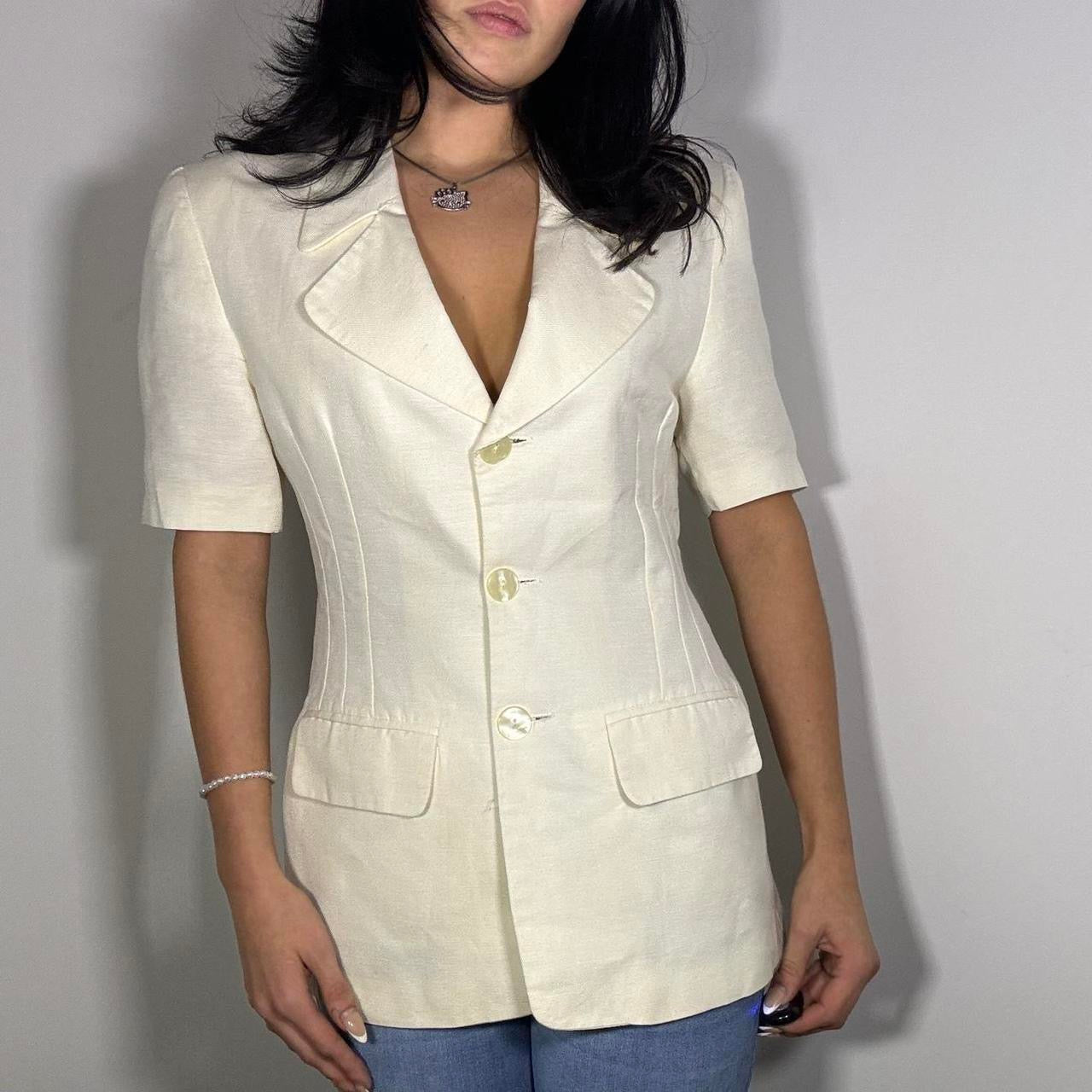 Vintage Y2k Tailored Short Sleeved Blazer