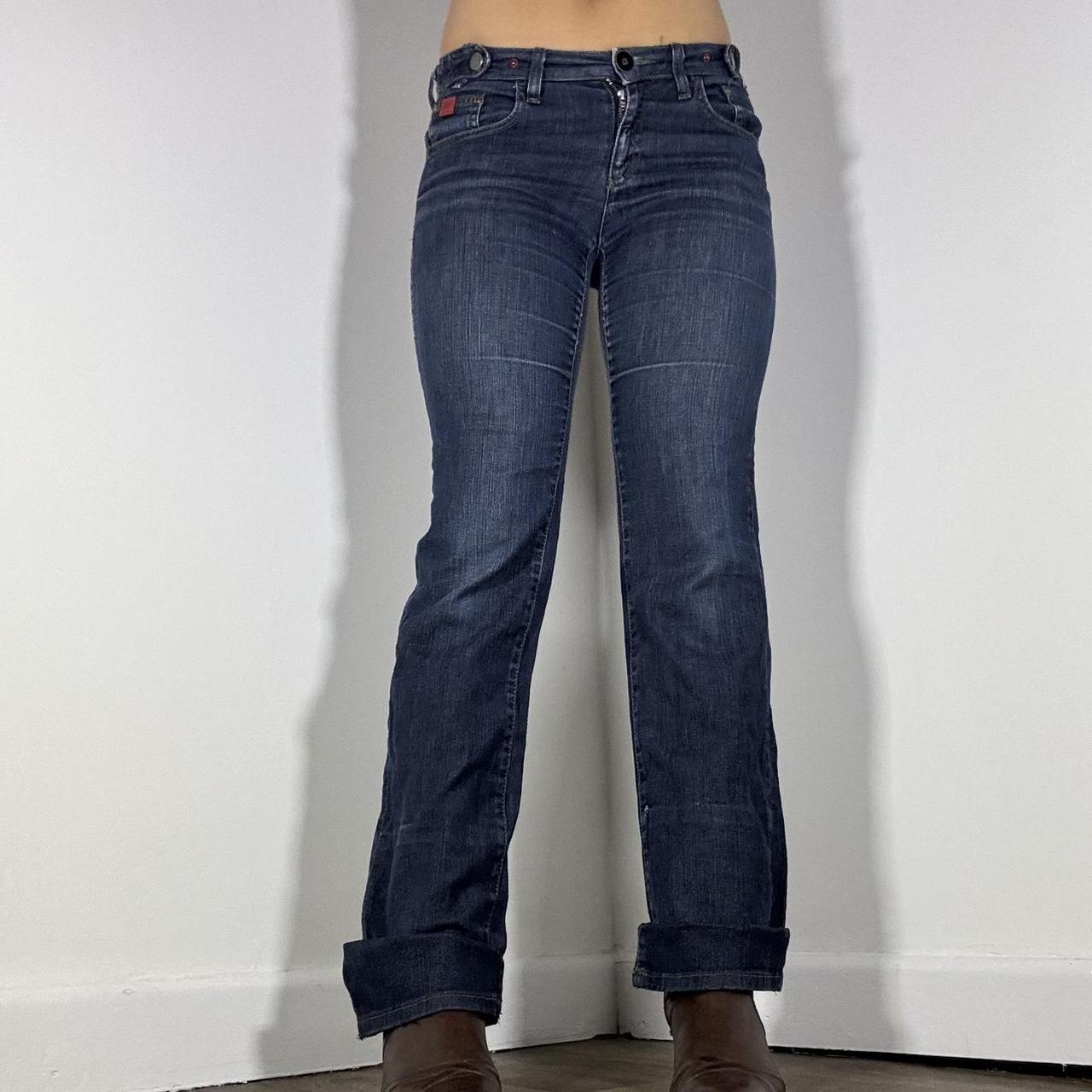 Navy Y2k Emporio Armani Low Rise Bootcut Jeans