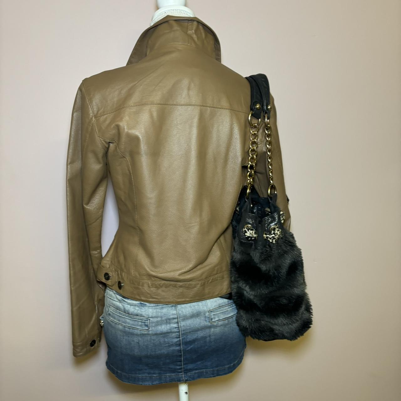 Vintage y2k brown leather jacket by For Women