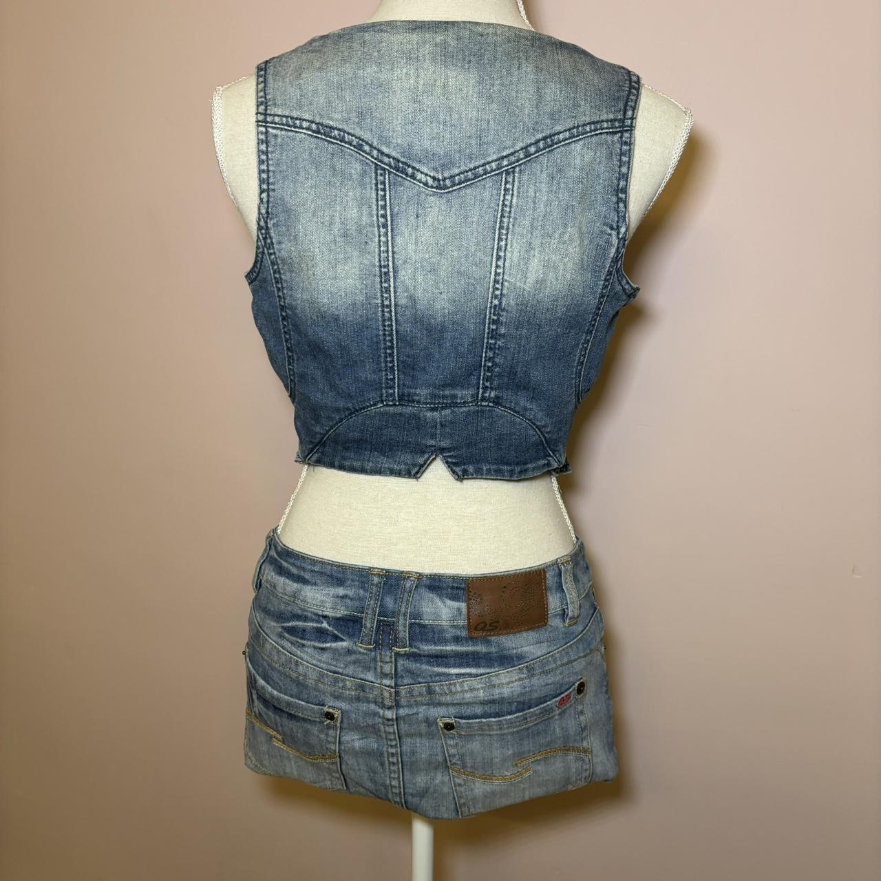 Vintage Y2k Denim Waistcoat
