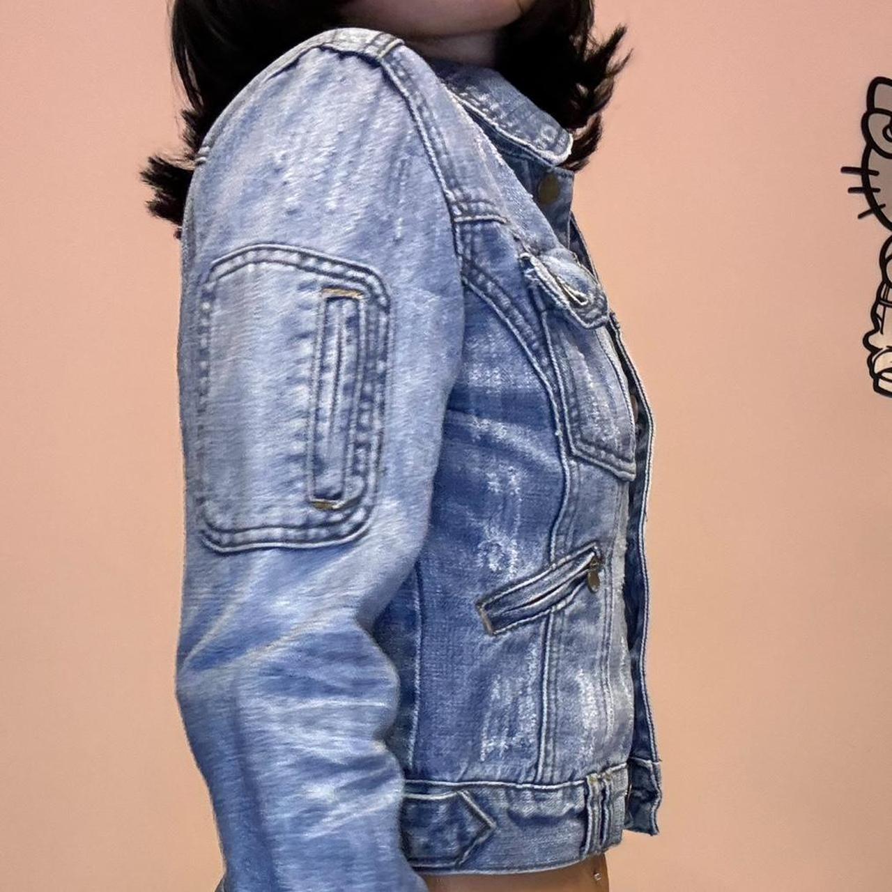 Vintage y2k denim jacket by Crafted