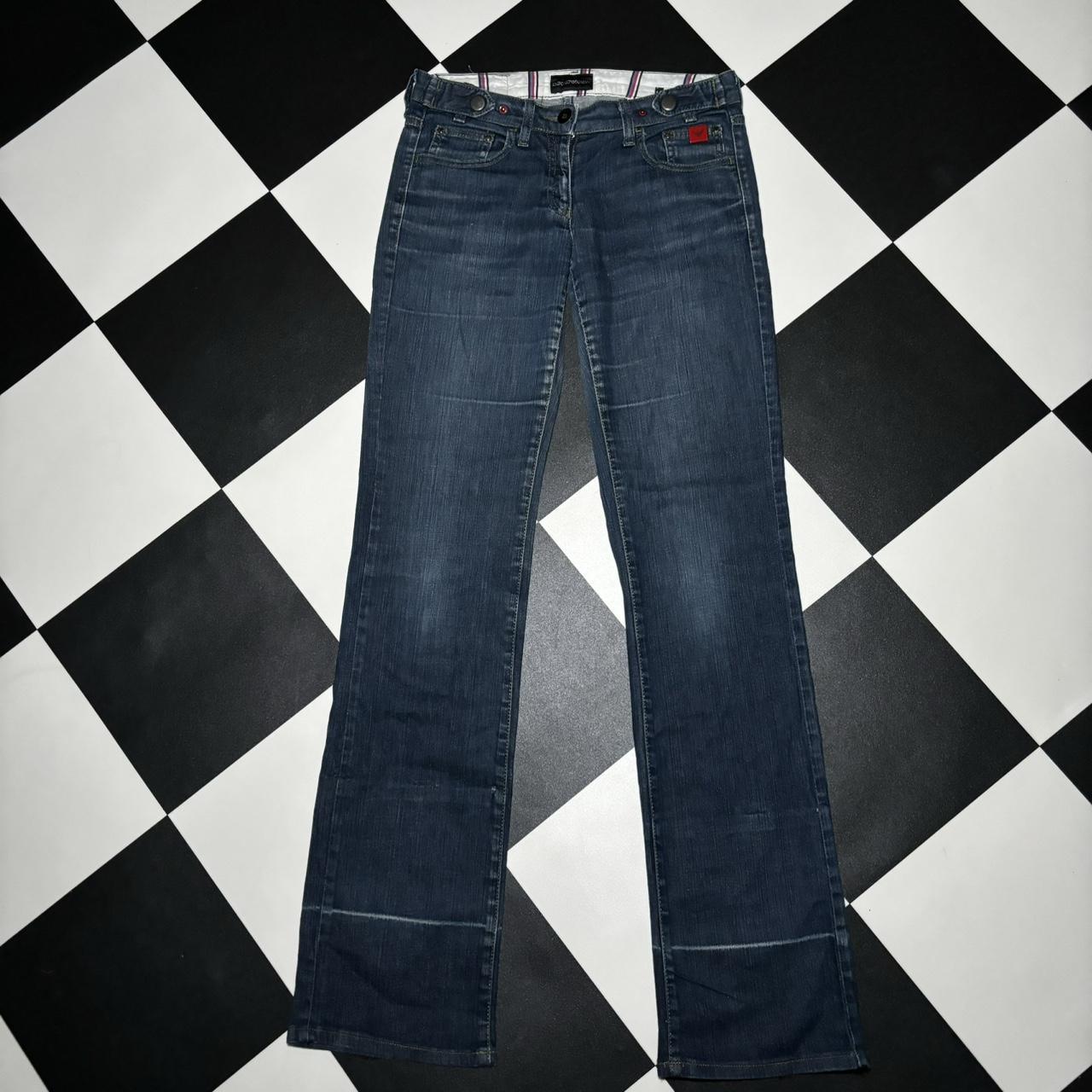 Navy Y2k Emporio Armani Low Rise Bootcut Jeans