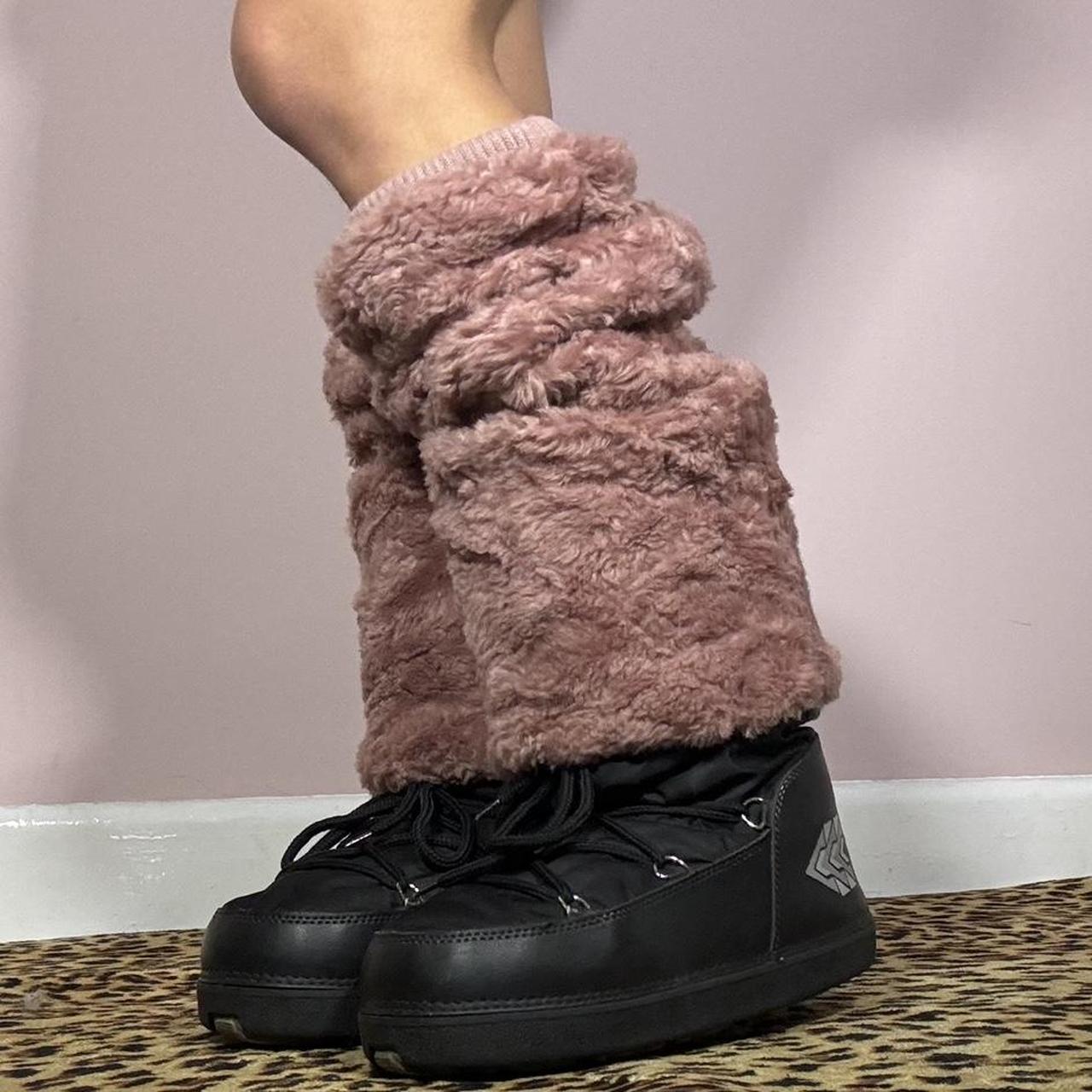 Vintage Y2k faux fur leg warmers