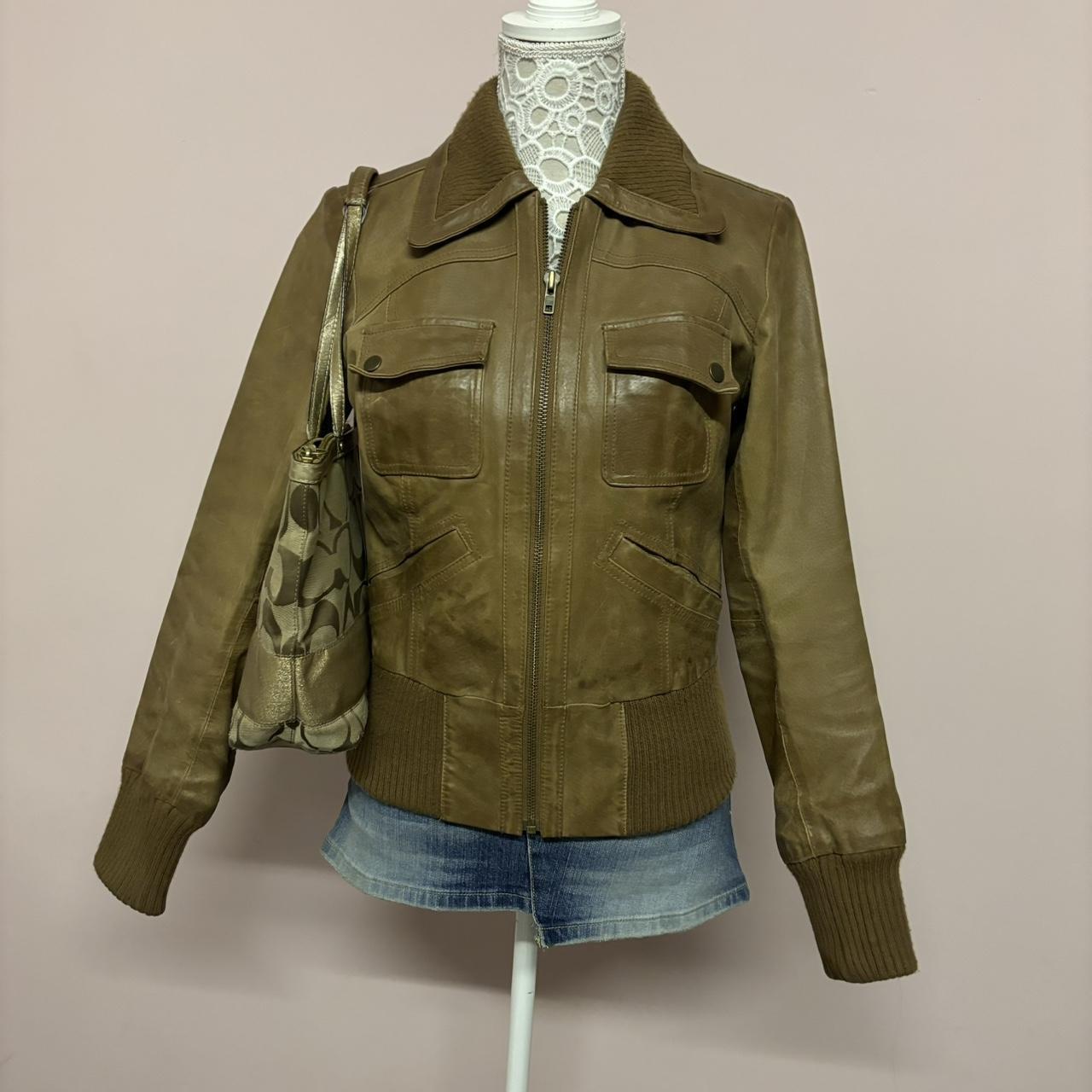 Vintage Y2K Leather Jacket by Vero Moda