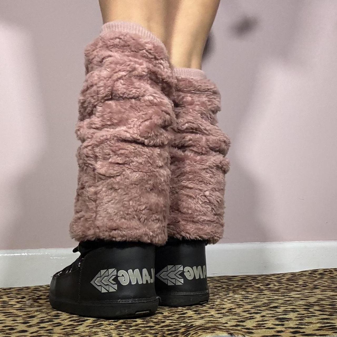 Vintage Y2k faux fur leg warmers