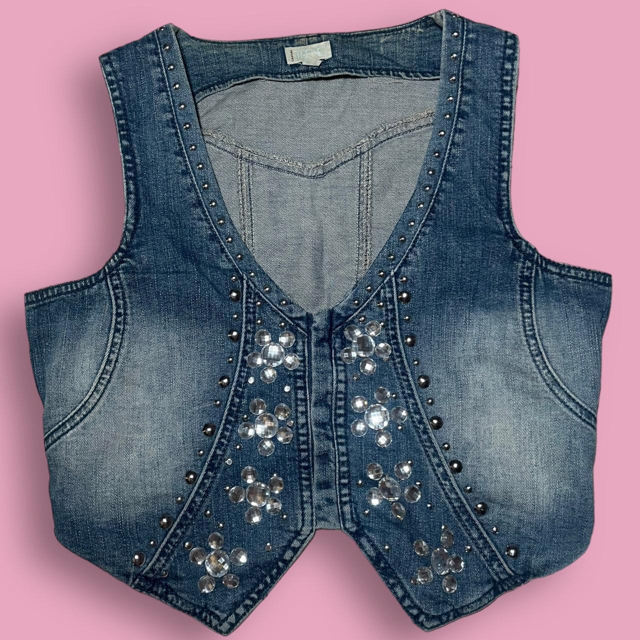 Vintage Y2k Denim Waistcoat